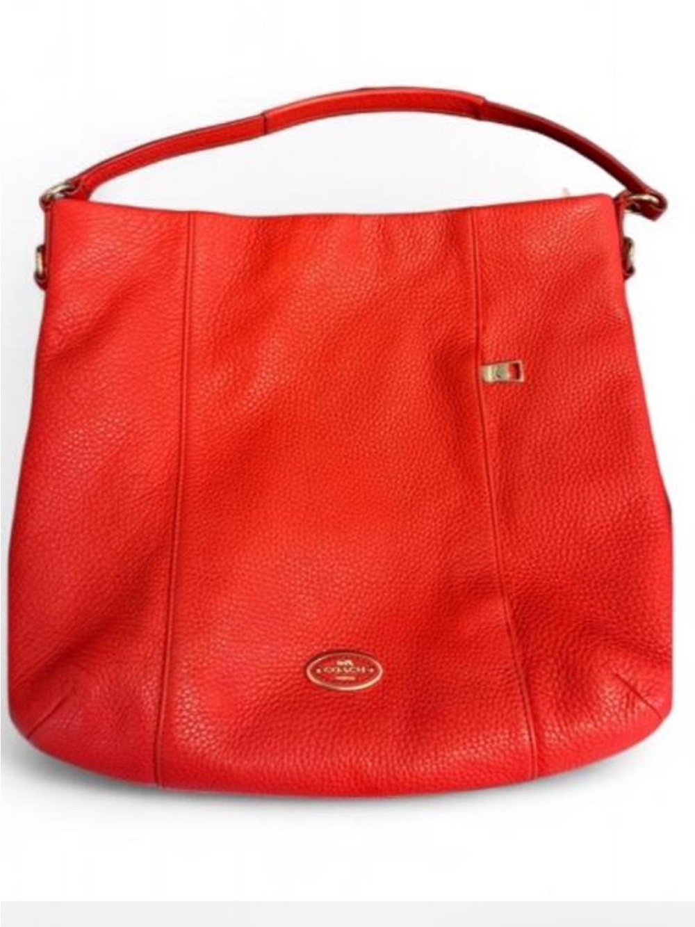 Coach Red Isabella Pebbled Leather Crossbody Bag